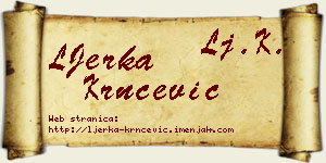 LJerka Krnčević vizit kartica